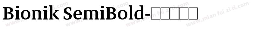 Bionik SemiBold字体转换